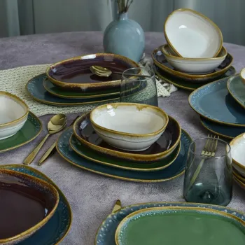 Serviciu de masa, Keramika, 275KRM2225, Ceramica , Nu absoarbe apa, Multicolor imagine