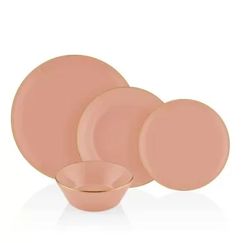 Serviciu de masa, Mia, 742TMA3322, Ceramica, Roz somon imagine