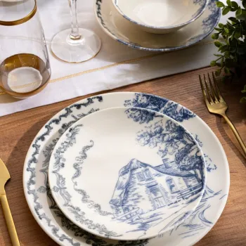 Serviciu de masa, Tulu, 490TLU1127, 100% PORCELAN / , Placa de serviciu: 25 x 25 x 2 cm (6 bucati), Multicolor imagine