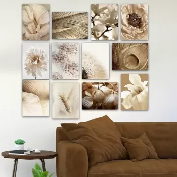 Set 12 tablouri decorative, 12MDF33YS, MDF, 20 x 15 cm, 12 piese, Multicolor imagine