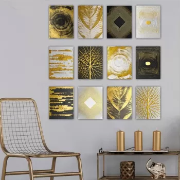 Set 12 tablouri decorative, 12MDF37YS, MDF, 20 x 15 cm, 12 piese, Multicolor imagine