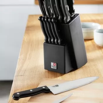 Set 15 cutite si ustensile + suport, Richardson Sheffield, Artisan, inox/lemn imagine