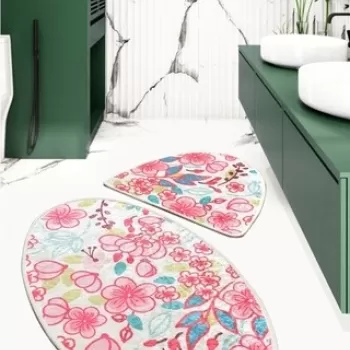 Set 2 covorase de baie, Chilai, Dolce Oval, multicolor imagine