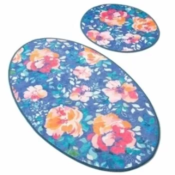 Set 2 covorase de baie, Chilai, Flowers DJT imagine