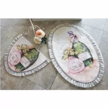 Set 2 covorase de baie, Chilai, Violeta Oval, multicolor imagine