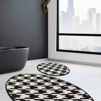 Set 2 covorase de baie Kazayagi, Chilai, 50x60 cm/60x100 cm, multicolor imagine