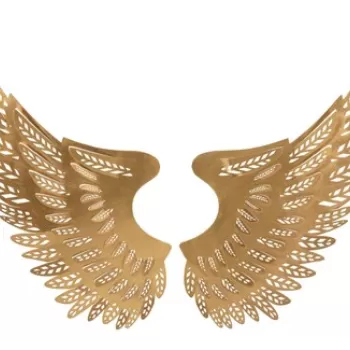 Set 2 decoratiuni de perete, Light Wings, Mauro Ferretti, 90 x 43.5 cm, fier, auriu imagine