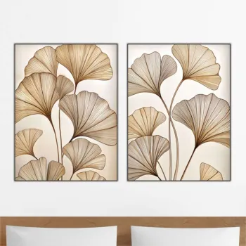 Set 2 decoratiuni de perete MDF, Mdf, Imprimare digitala, Multicolor imagine