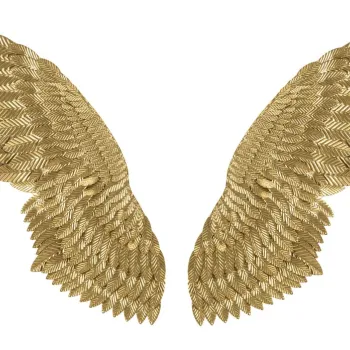 Set 2 decoratiuni de perete Super Wings, Mauro Ferretti, 60x146 cm, fier, auriu imagine