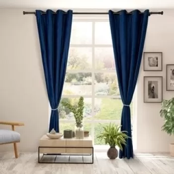 Set 2 draperii Heinner, 140x270 cm, poliester, albastru imagine