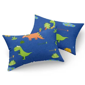 Set 2 fete de perna, Dinolar - Dark Blue, Eponj Home, 65% bumbac/35% poliester imagine