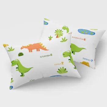 Set 2 fete de perna, Dinolar - White, Eponj Home, 65% bumbac/35% poliester imagine