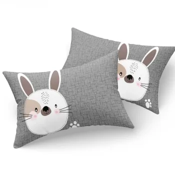 Set 2 fete de perna, Tavsancik - Light Brown, Grey, Roz, Eponj Home, 65% bumbac/35% poliester imagine