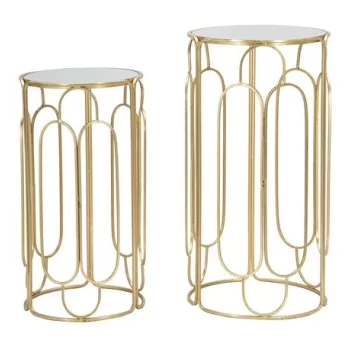 Set 2 masute Arty, Mauro Ferretti, fier, auriu imagine