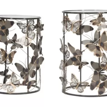 Set 2 masute Farfalle, Mauro Ferretti, fier, multicolor imagine