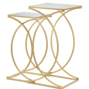 Set 2 masute Simply, Mauro Ferretti, fier, auriu imagine