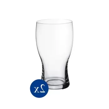 Set 2 pahare bere, Villeroy & Boch, Purismo Beer Pint, 620 ml, sticla cristal imagine