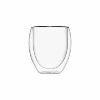 Set 2 pahare cu perete dublu, Brandani, 7.5x9 cm, sticla imagine