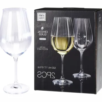 Set 2 pahare pentru vin Crystalline, 520 ml, sticla cristal imagine