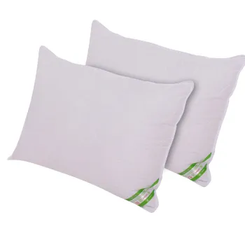 Set 2 perne 70x90 cm, microfibra matlasata, alb imagine