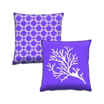 Set 2 perne decorative, AB-4115-4007, 50% Bumbac / 50% Poliester, Multicolor imagine