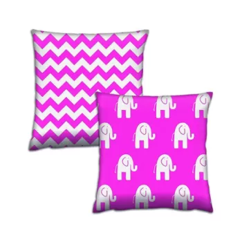 Set 2 perne decorative, AB-4188-4418, 50% Bumbac / 50% Poliester, Multicolor imagine