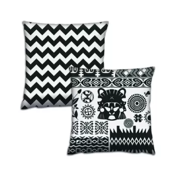 Set 2 perne decorative, AB-4364-4391, 50% Bumbac / 50% Poliester, Multicolor imagine