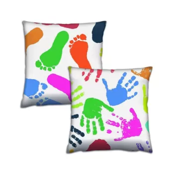 Set 2 perne decorative, AB-4473-4474, 50% Bumbac / 50% Poliester, Multicolor imagine