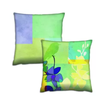 Set 2 perne decorative, AB-4488-4451, 50% Bumbac / 50% Poliester, Multicolor imagine