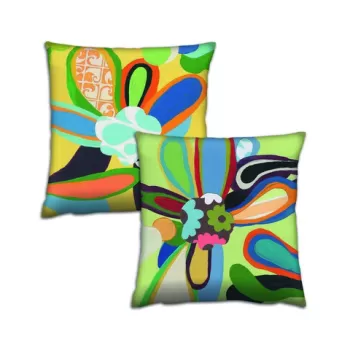 Set 2 perne decorative, AB-4500-4501, 50% Bumbac / 50% Poliester, Multicolor imagine