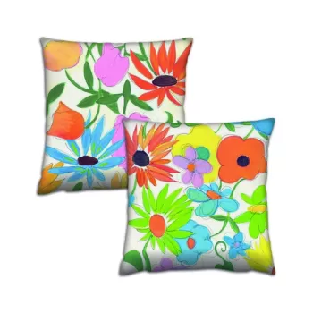 Set 2 perne decorative, AB-4511-4510, 50% Bumbac / 50% Poliester, Multicolor imagine