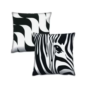 Set 2 perne decorative, AB-4572-4681, 50% Bumbac / 50% Poliester, Multicolor imagine