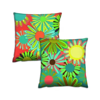 Set 2 perne decorative, AB-4606-4605, 50% Bumbac / 50% Poliester, Multicolor imagine