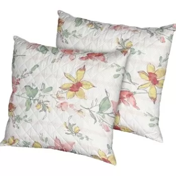 Set 2 perne Flore, microfibra matlasata, 70x70 cm imagine