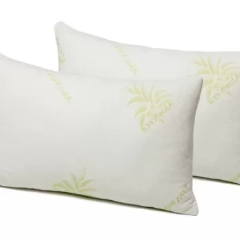 Set 2 perne Green Future Aloe Vera Memory Uno 50x70 cm imagine