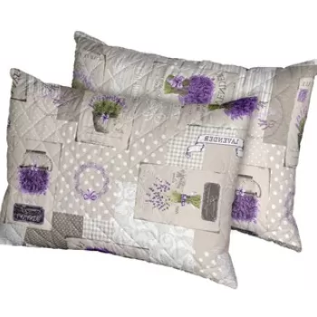 Set 2 perne Lavanda, microfibra matlasata Alcam, 50X70 cm imagine