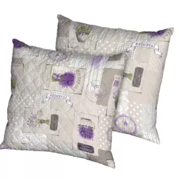 Set 2 perne Lavanda, microfibra matlasata Alcam, 70X70 cm imagine