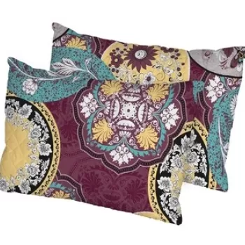 Set 2 perne Mandala, microfibra matlasata Alcam, 50x70 cm imagine