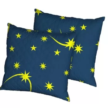 Set 2 perne Moon Night, microfibra matlasata Alcam, 70X70 cm imagine