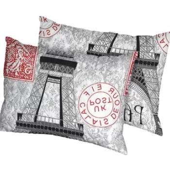 Set 2 perne Paris, microfibra matlasata Alcam, 50X70 cm imagine
