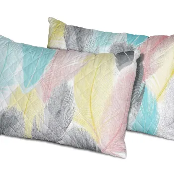 Set 2 perne Peacock, microfibra matlasata, 50x70 cm imagine