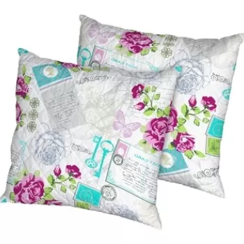 Set 2 perne Rose, microfibra matlasata Alcam, 70x70 cm imagine