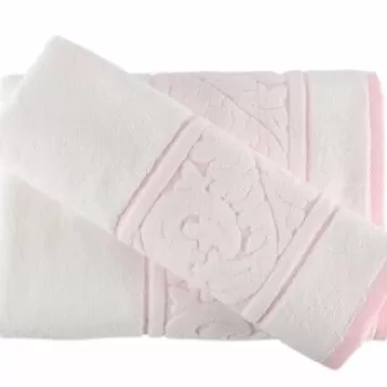 Set 2 prosoape de baie, 100% bumbac, Hobby, Sultan White imagine
