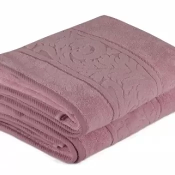 Set 2 prosoape de baie 70x140 cm, 100% bumbac, Hobby, Sultan Rose imagine