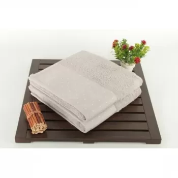 Set 2 prosoape Pitircik, 50x90 cm, gri deschis imagine