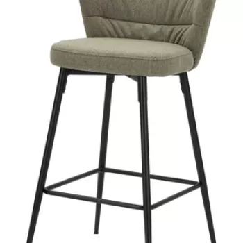 Set 2 scaune de bar, Losanna, Mauro Ferretti, 52 x 59 x 108 cm, placaj/metal/textil, verde/negru imagine