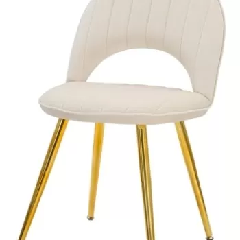 Set 2 scaune Flex, Mauro Ferretti, 52x48x78 cm, catifea, crem imagine