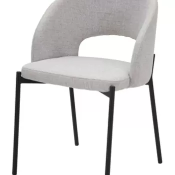 Set 2 scaune, Helsinki, Mauro Ferretti, 51 x 53 x 80 cm, placaj/metal/textil, gri/negru imagine