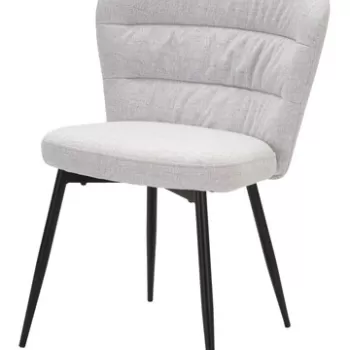 Set 2 scaune, Losanna, Mauro Ferretti, 58 x 60.5 x 85 cm, placaj/metal/textil, gri/negru imagine