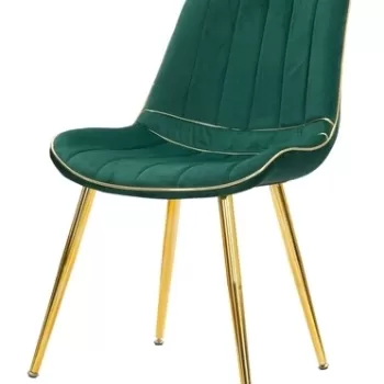 Set 2 scaune Paris, Mauro Ferretti, lemn de pin/poliester, verde/auriu imagine